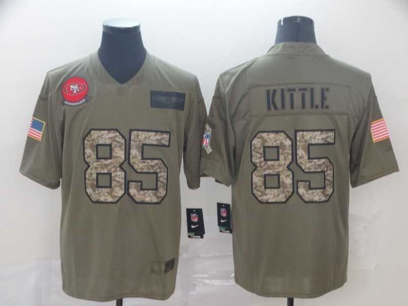 Nike 49ers 85 George Kittle 2019 Olive Camo Salute To Service Limited Jersey,We sell and wholesale Nike 49ers 85 George Kittle 2019 Olive Camo Salute To Service Limited Jersey on line form chian!